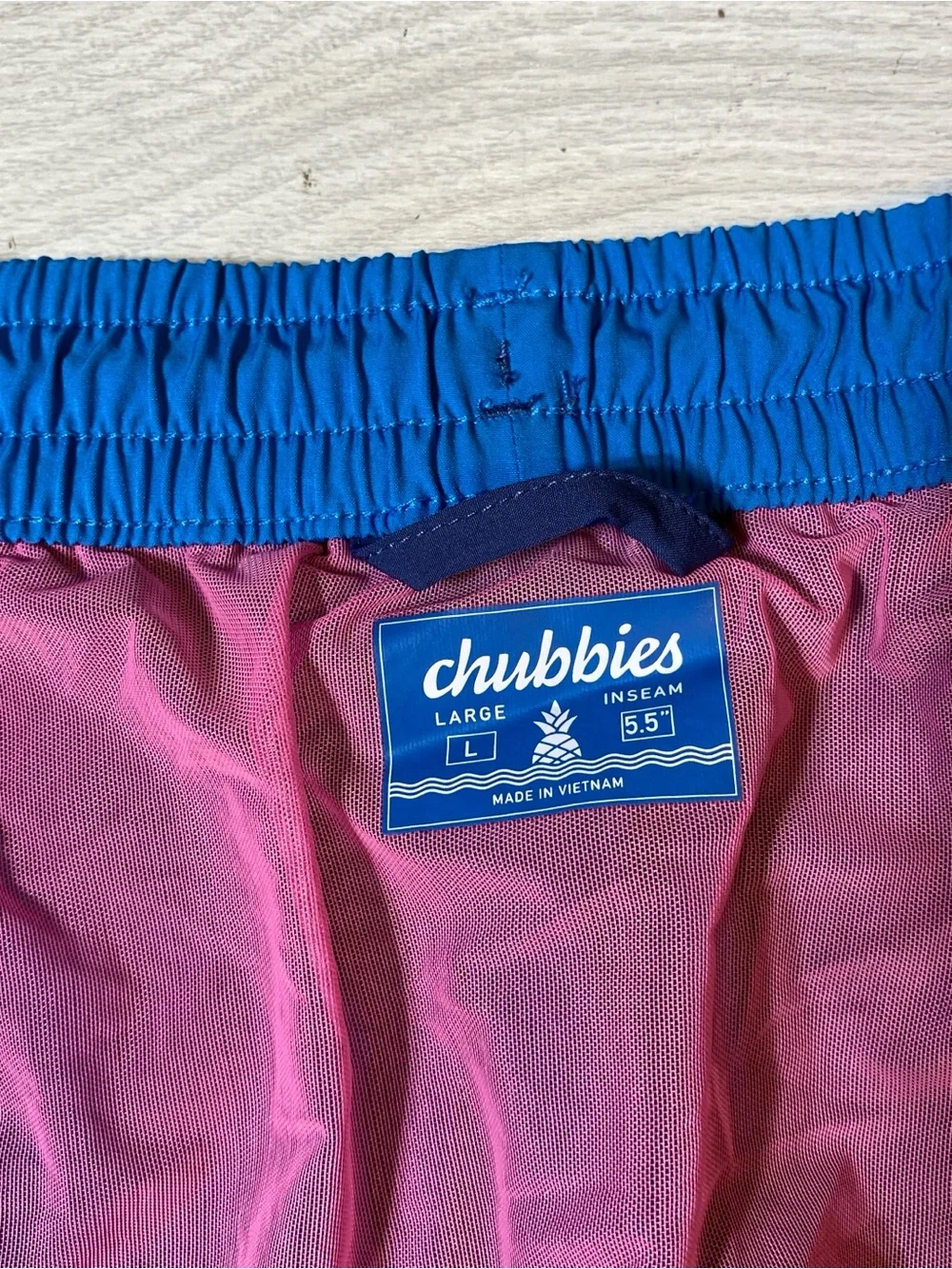 Chubbies Mens Swim Trunk Shorts Blue 5.5